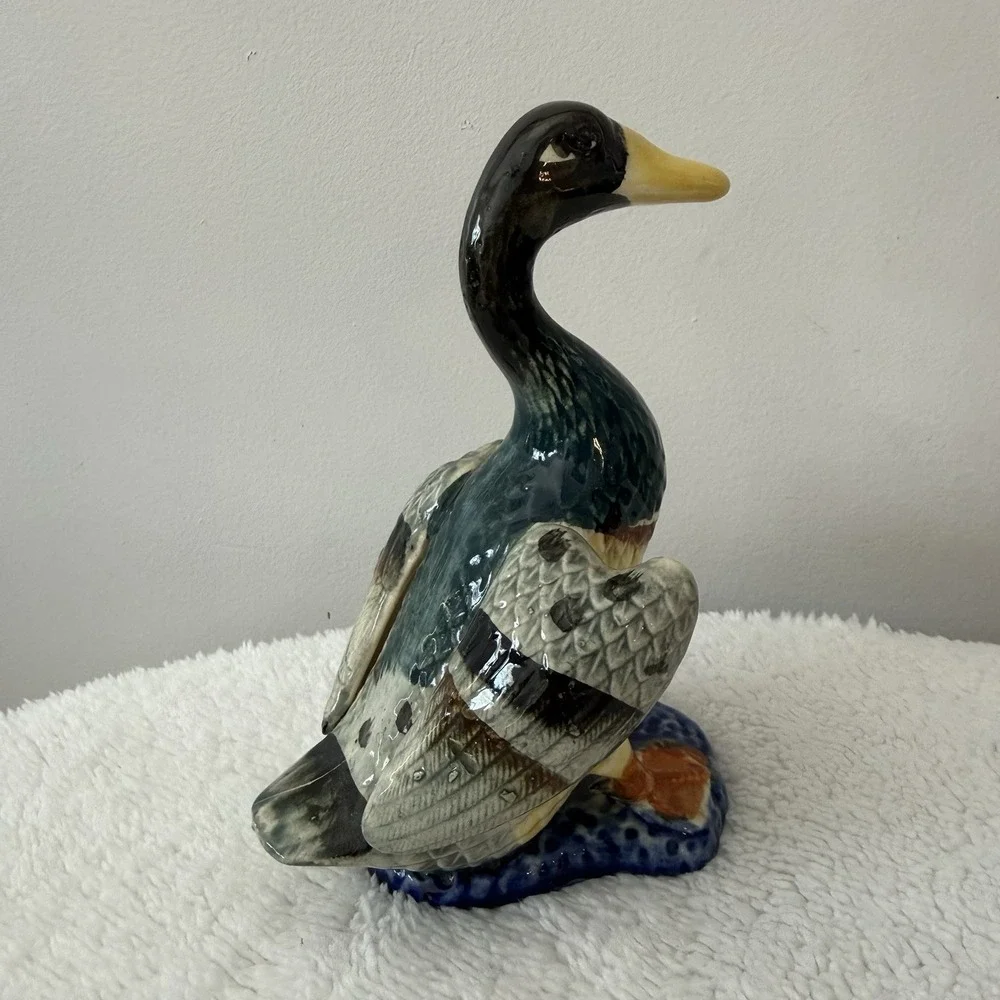 VTG Mallard Duck Porcelain Hand Painted Figurine Made in Japan 6
